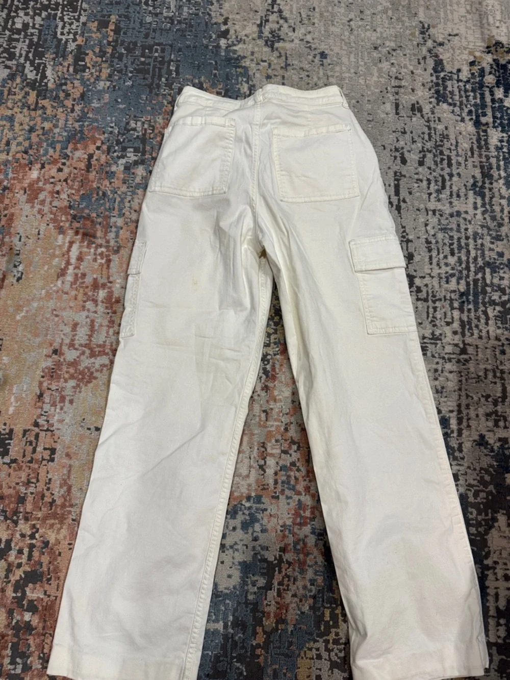 Hollister Women White Cargo Pants size 00 - Picture 3 of 4